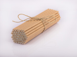 straws standing on a white background. Reusable pipettes. disposable pipette. plastic free colored straws