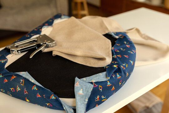 Upholstering armchair cushion