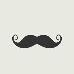 mustache vector icon illustration sign 