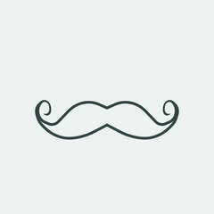 mustache vector icon illustration sign 