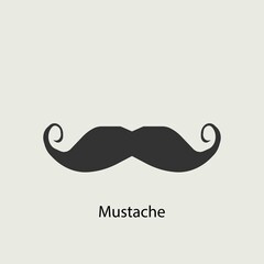 Fototapeta premium mustache vector icon illustration sign 