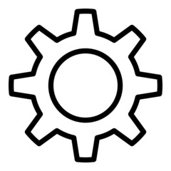 Gear Flat Icon Isolated On White Background