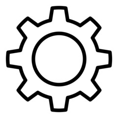 Gear Flat Icon Isolated On White Background