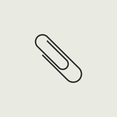 paper clip vector icon illustration sign 