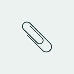Obraz premium paper clip vector icon illustration sign 