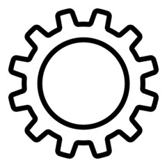 Gear Flat Icon Isolated On White Background