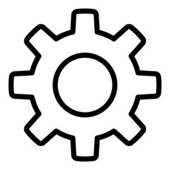 Gear Flat Icon Isolated On White Background