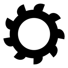 Circular Saw Flat Icon Isolated On White Background