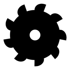 Circular Saw Flat Icon Isolated On White Background