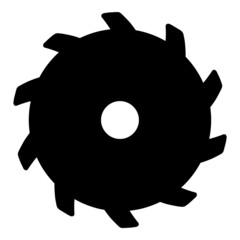 Circular Saw Flat Icon Isolated On White Background