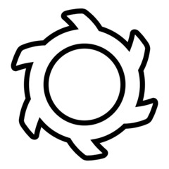 Fototapeta premium Circular Saw Flat Icon Isolated On White Background