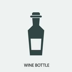 wine bottle vector icon illustration sign 