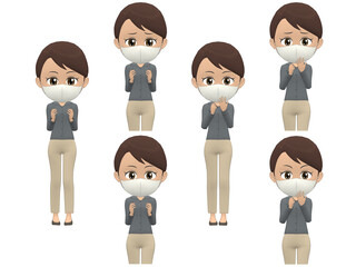 [Surprise A] African American Woman shirts ponytail front