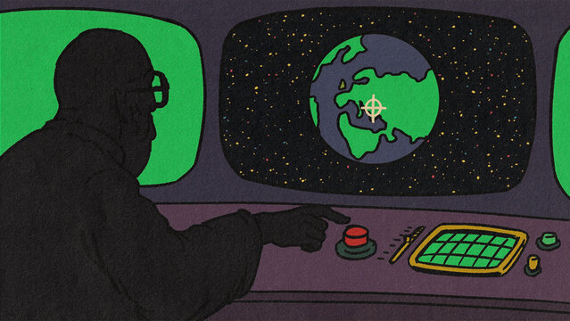 Space Travel 2D Illustration