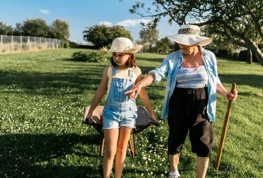 Little girl with her grandmother