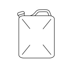 Canister for gasoline, vector outline