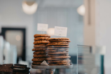 Pastries in a cafe
