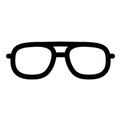 Fototapeta premium Glasses Flat Icon Isolated On White Background