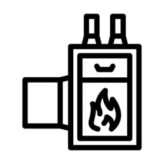 furnace equipment line icon vector. furnace equipment sign. isolated contour symbol black illustration