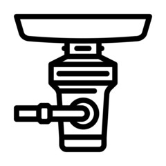 garbage disposal line icon vector. garbage disposal sign. isolated contour symbol black illustration