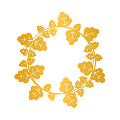 golden leaves wreath