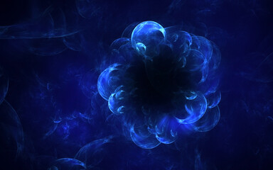 Obraz premium 3D rendering abstract fractal light background