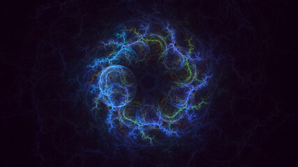 3D rendering abstract circle light background