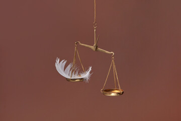 Scales wih feather on one side