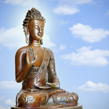 Buddha and the blue sky
