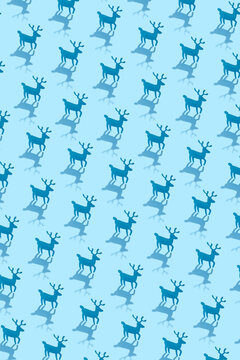 Pattern of deer silhouettes