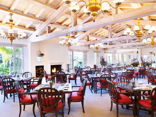 Architecture photo of indoor restaurant at resort