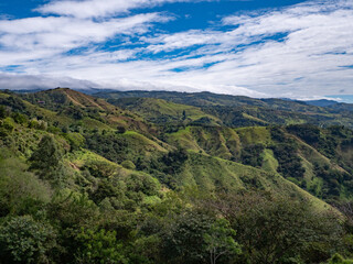 Fototapeta na wymiar Paysages du Costa Rica et de ses plantations de café