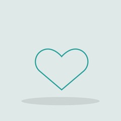 Heart line vector icon illustration sign