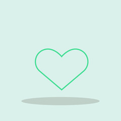 Heart line vector icon illustration sign