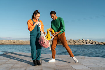 Friends having fun outdoors