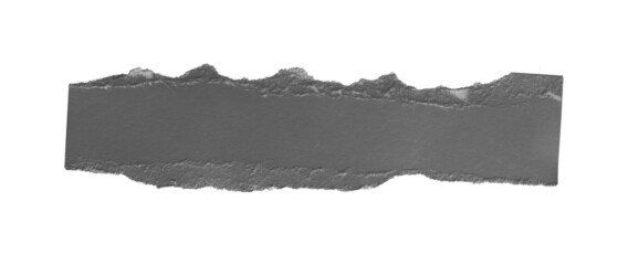 black ripped paper on white background