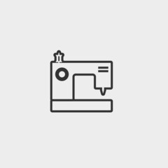 Sewing machine vector icon illustration sign