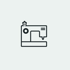Sewing machine vector icon illustration sign