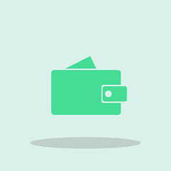 Fototapeta premium Wallet vector icon illustration sign