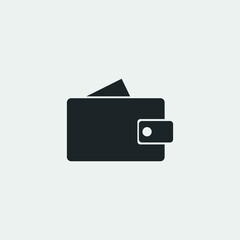 Wallet vector icon illustration sign