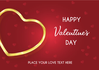 Valentine's day card design template 