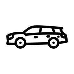 shooting brake car line icon vector. shooting brake car sign. isolated contour symbol black illustration