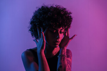 Colorful portrait of a woman