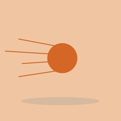 Comet vector icon illustration sign