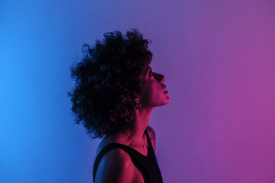 Colorful portrait of a woman