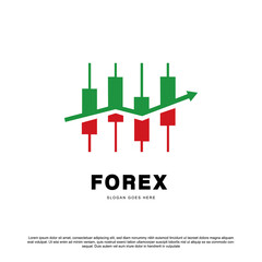 candlestick trading logo. trading stock symbol.