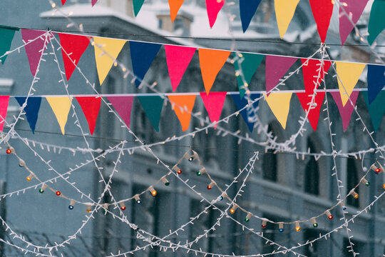 Decoration of the city for the celebration of Christmas and New year.