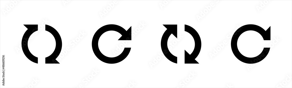 Poster refresh icons set. update icon vector. convert icon. reload icon, vector illustration.