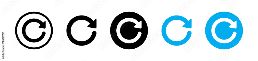 Poster refresh icons set. reload icon vector. update icon. convert icon. reset icon.