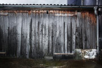 Weathered wooden wall